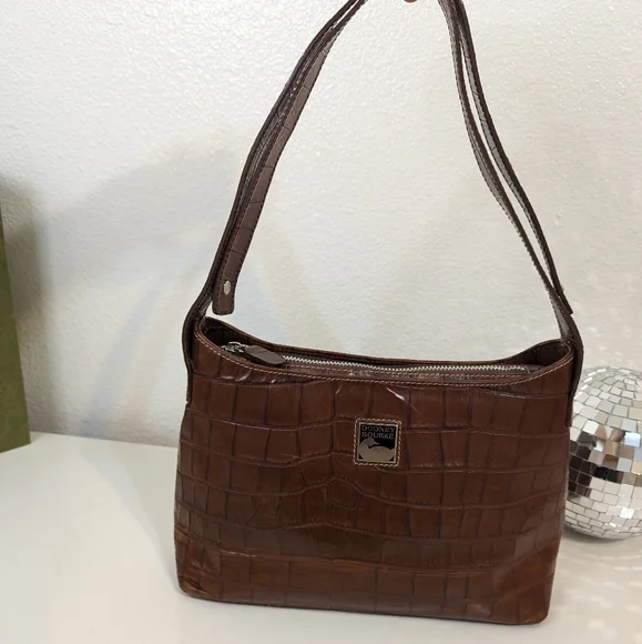 Rare Made in Italy Croc embossed DOONEY and Bourke convertible handbag - Picture 3 of 12